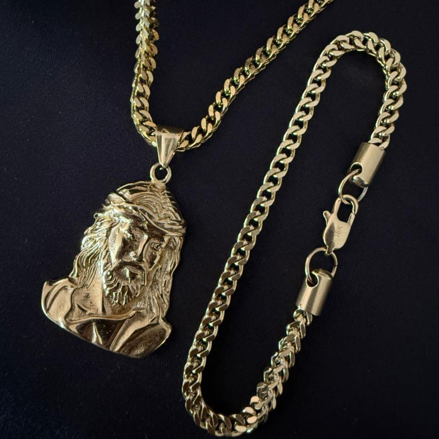 Combo Pulso Y Cadena Franco Italy Estilo 18k